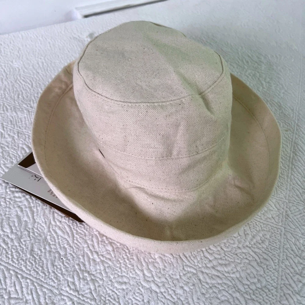 Scala Bucket Sun Hat OS UPF 50+ Cotton Packable Cream Coastal Grandma Travel